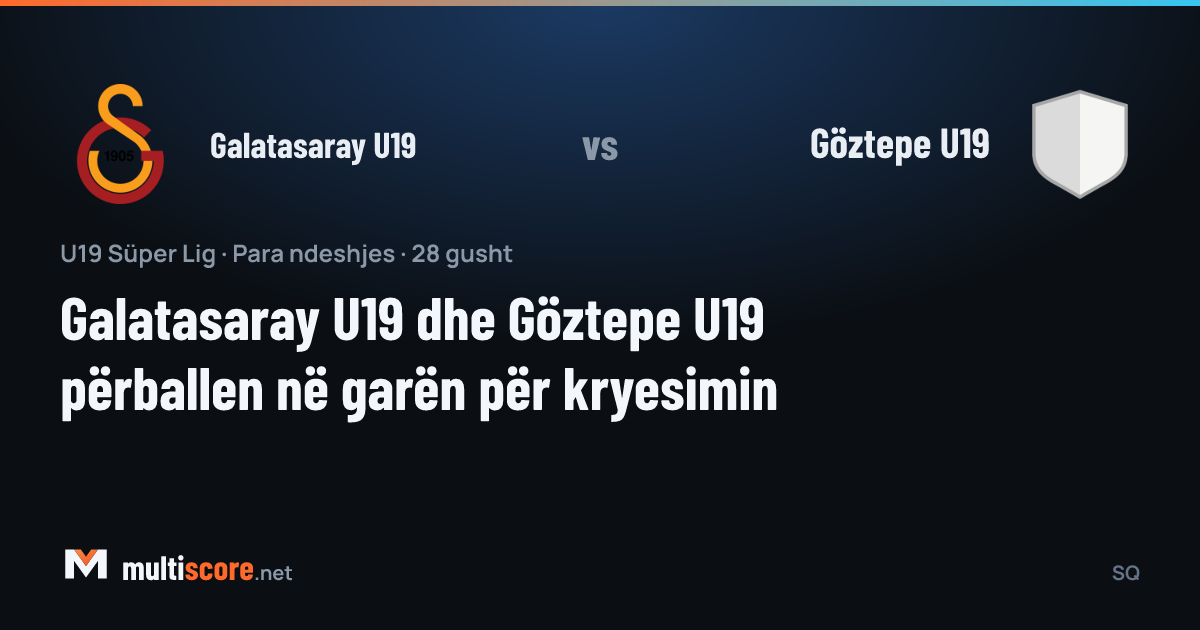 Galatasaray U19 ve Göztepe U19 takımlarının maç önü kareografi görseli