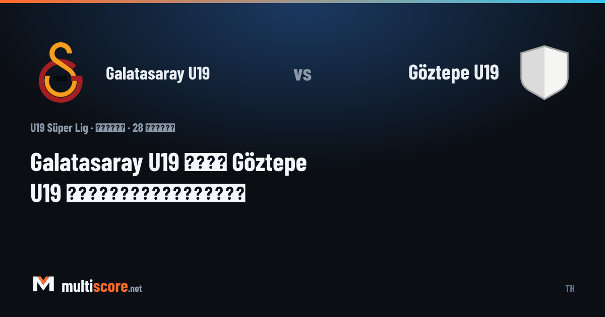 Galatasaray U19 ve Göztepe U19 takımlarının maç önü kareografi görseli