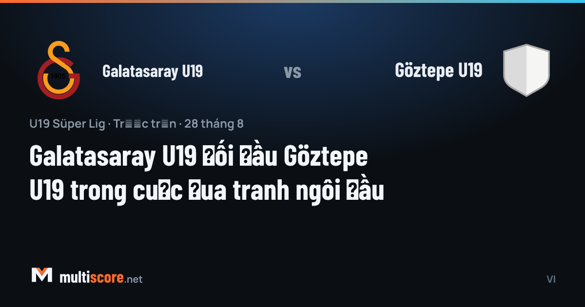 Galatasaray U19 ve Göztepe U19 takımlarının maç önü kareografi görseli
