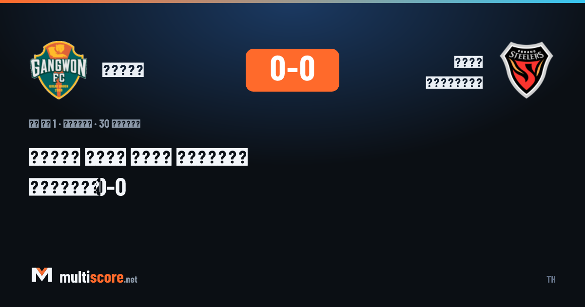 Gangwon - Pohang Steelers K League 1 maçı 0-0 beraberlikle sona erdi