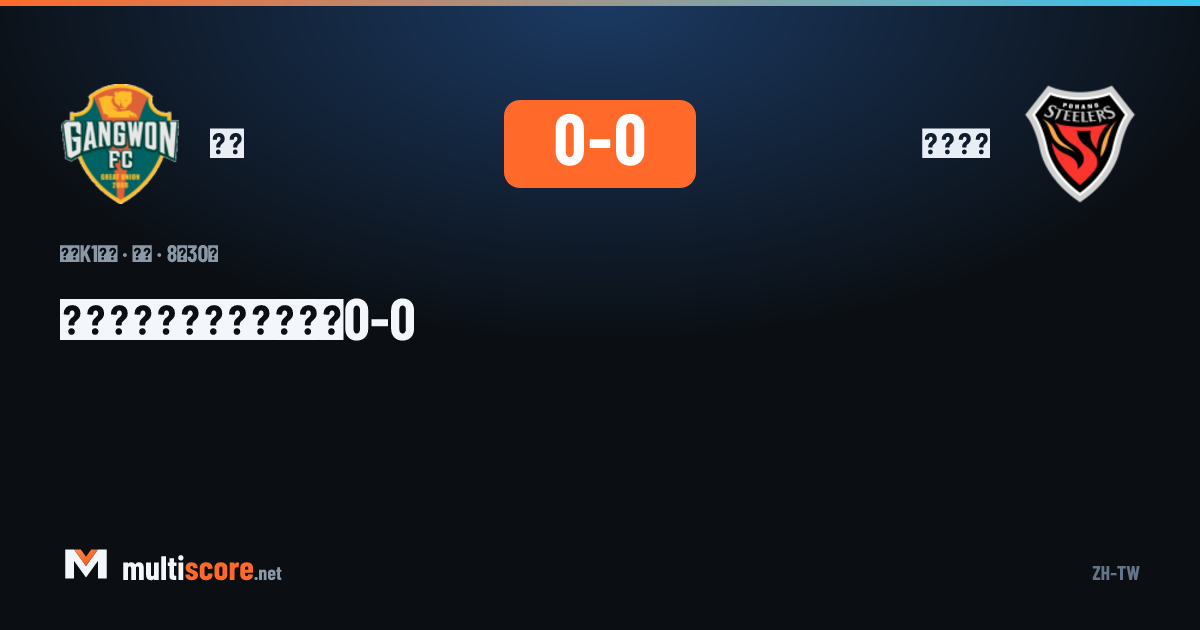 Gangwon - Pohang Steelers K League 1 maçı 0-0 beraberlikle sona erdi
