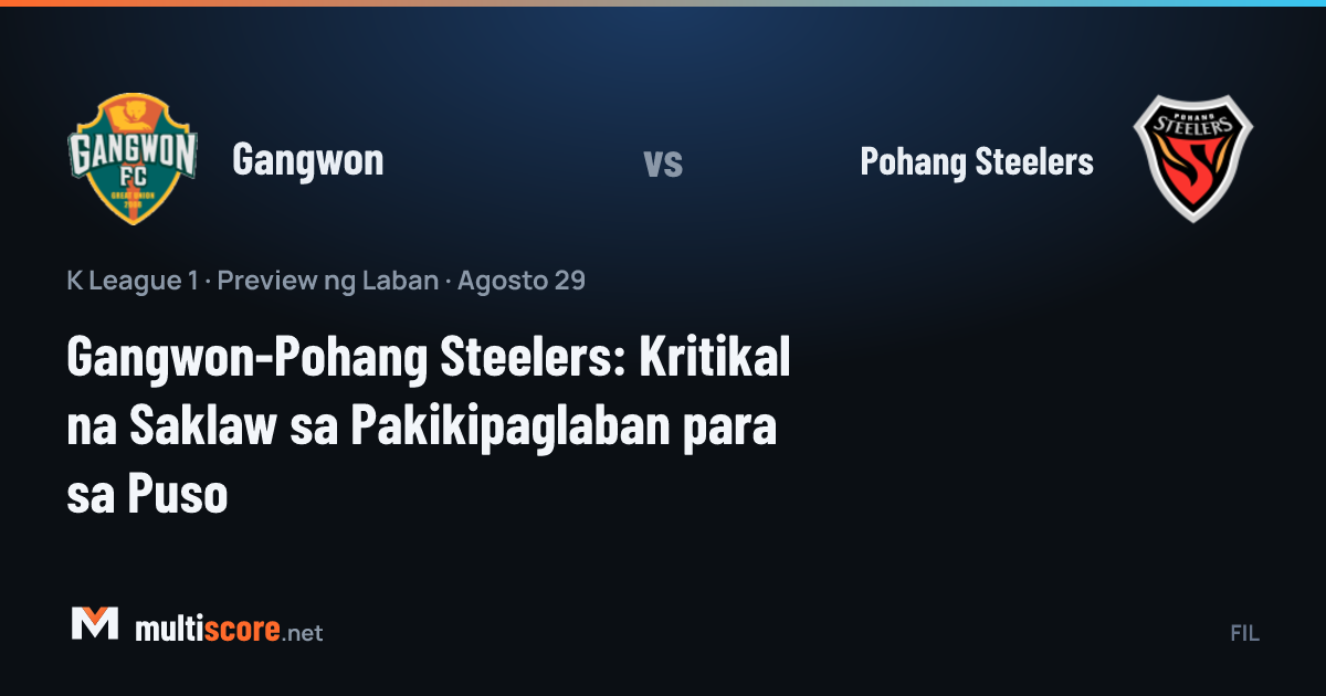 Gangwon ve Pohang Steelers oyuncuları K League 1 maçında mücadele ederken