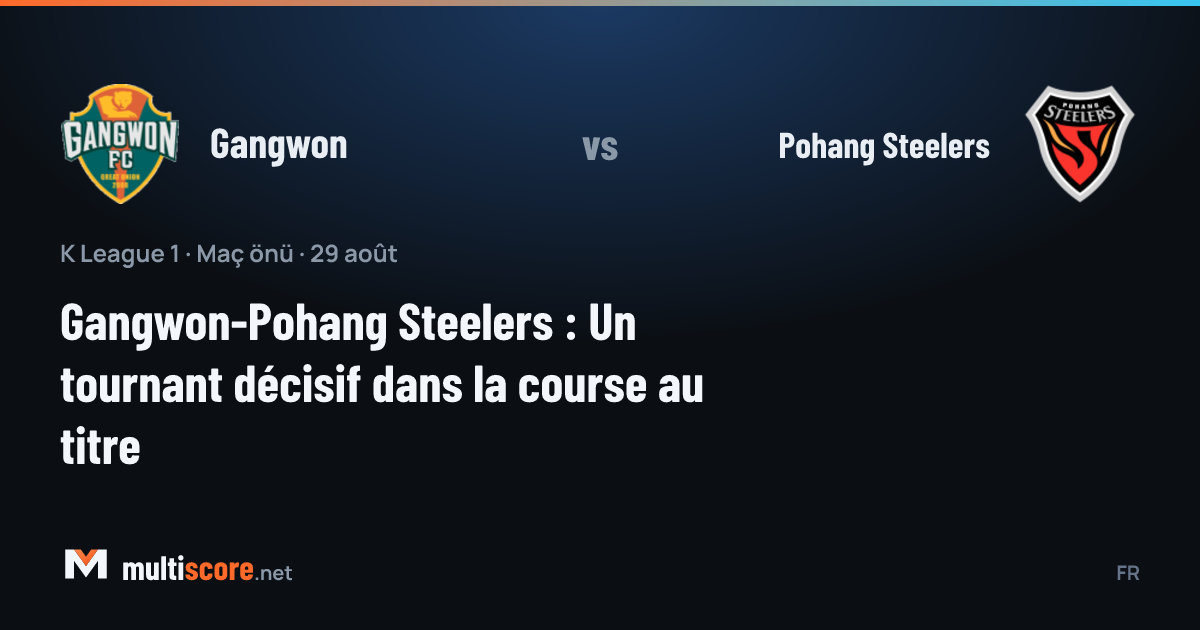 Gangwon ve Pohang Steelers oyuncuları K League 1 maçında mücadele ederken