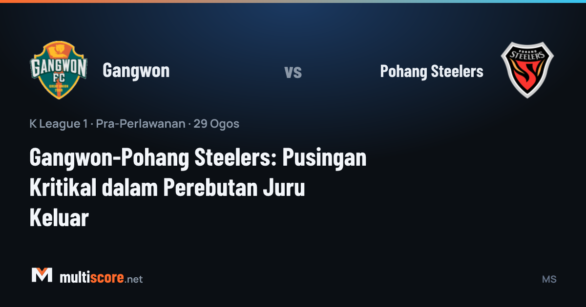 Gangwon ve Pohang Steelers oyuncuları K League 1 maçında mücadele ederken