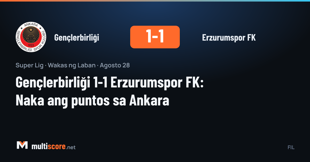 Gençlerbirliği - Erzurumspor FK