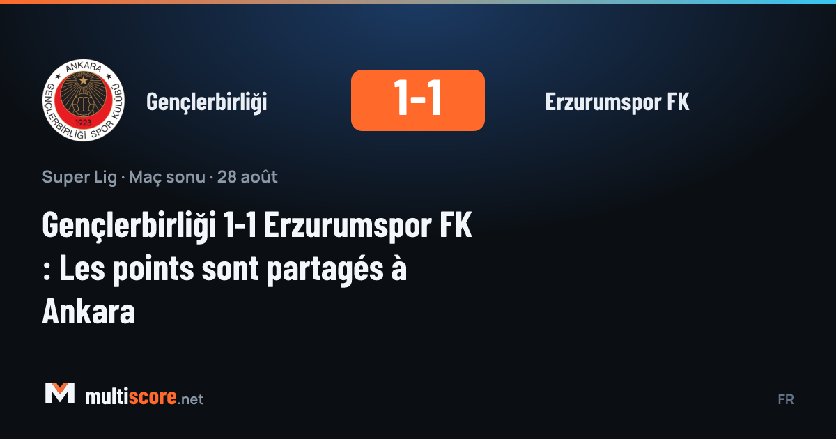 Gençlerbirliği - Erzurumspor FK
