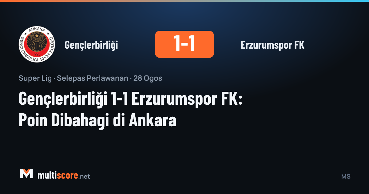 Gençlerbirliği - Erzurumspor FK