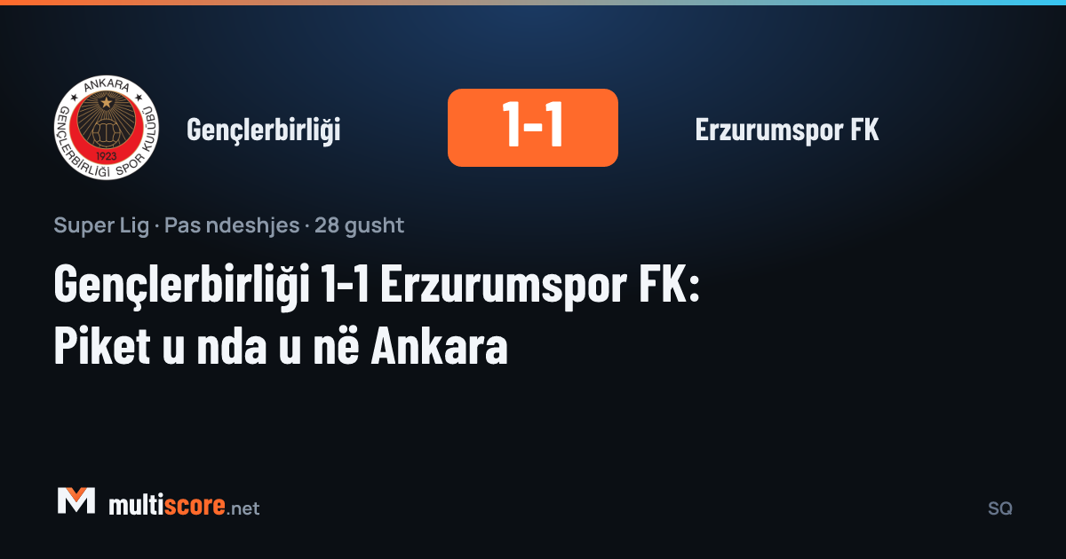 Gençlerbirliği - Erzurumspor FK