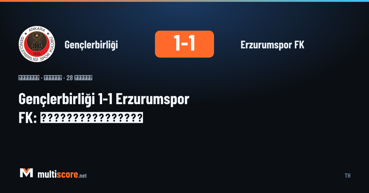 Gençlerbirliği - Erzurumspor FK