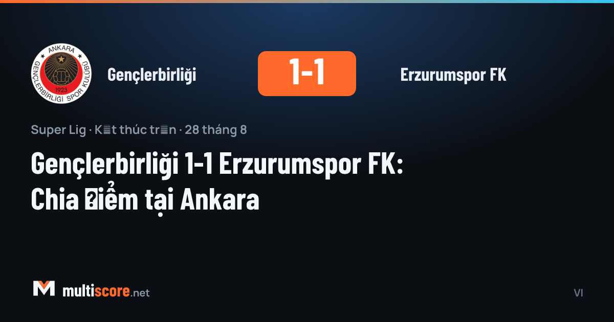 Gençlerbirliği - Erzurumspor FK