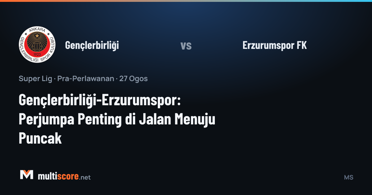 Gençlerbirliği - Erzurumspor FK