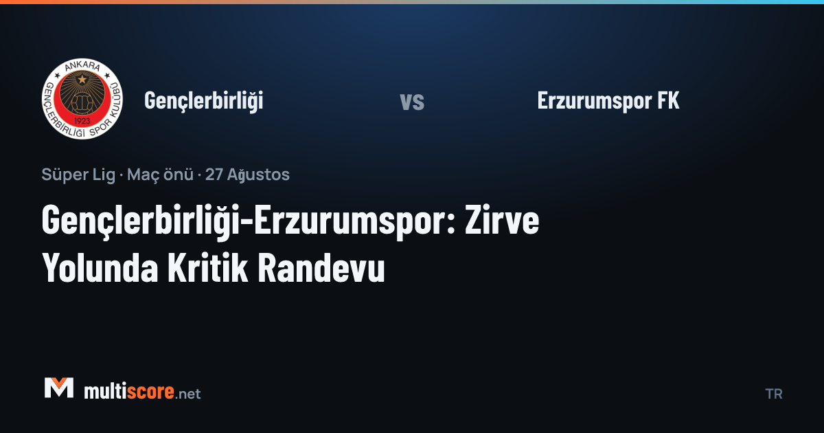 Gençlerbirliği - Erzurumspor FK