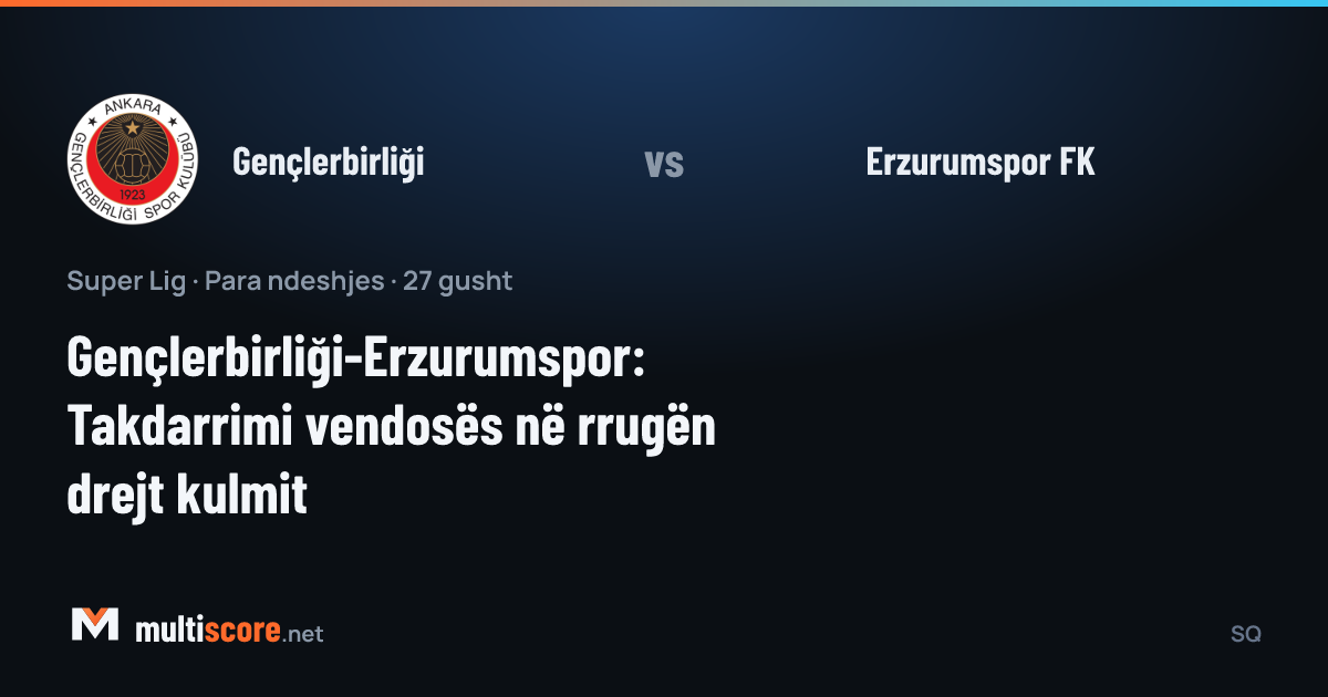 Gençlerbirliği - Erzurumspor FK