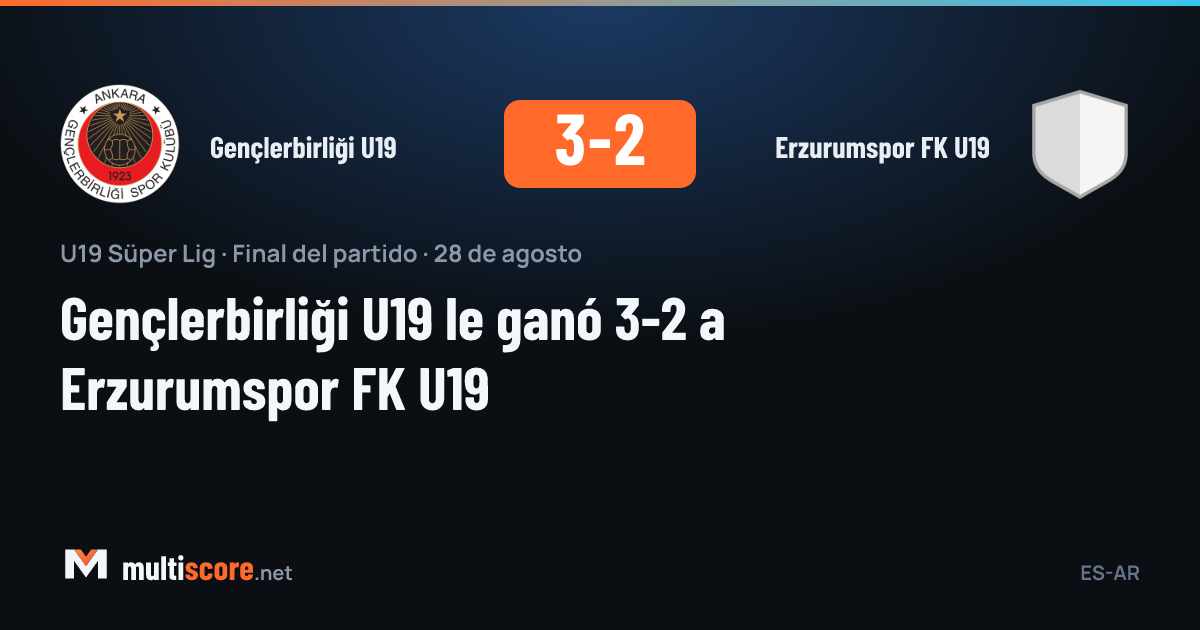 Gençlerbirliği U19 ile Erzurumspor FK U19 arasında oynanan U19 Süper Lig maçından bir görüntü