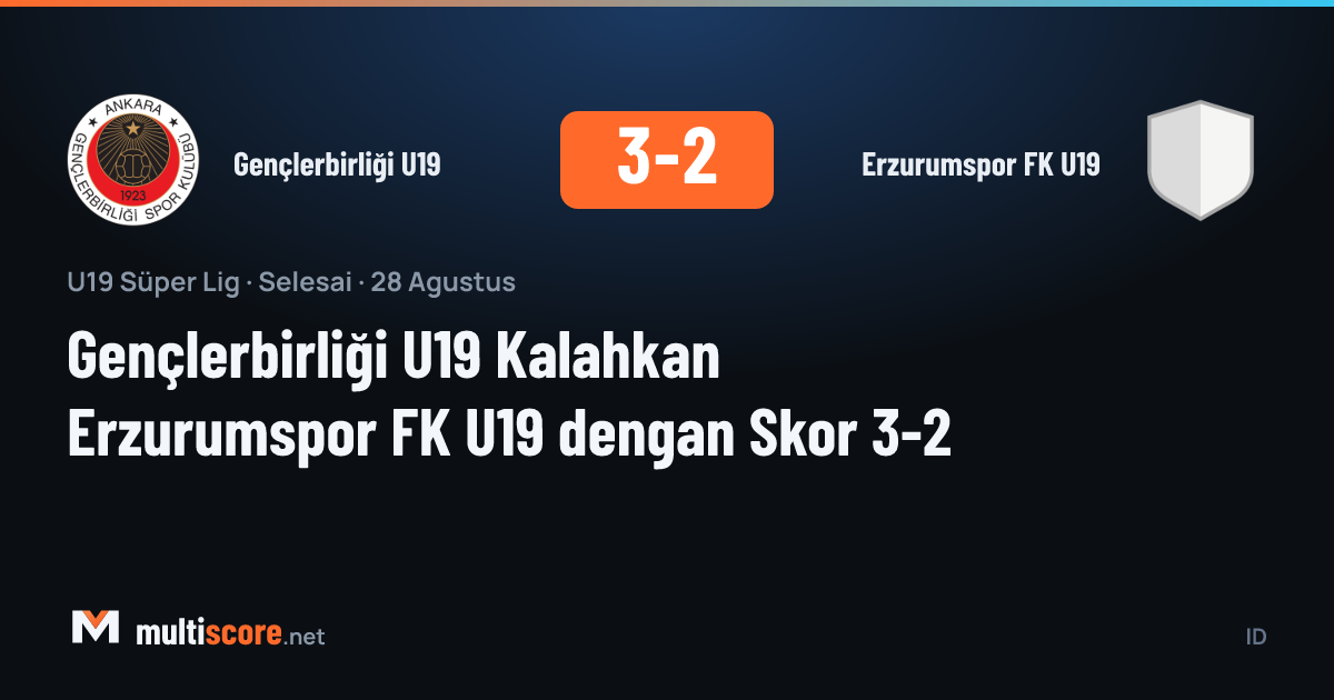 Gençlerbirliği U19 ile Erzurumspor FK U19 arasında oynanan U19 Süper Lig maçından bir görüntü