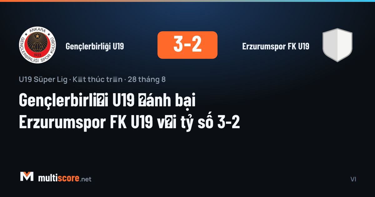 Gençlerbirliği U19 ile Erzurumspor FK U19 arasında oynanan U19 Süper Lig maçından bir görüntü
