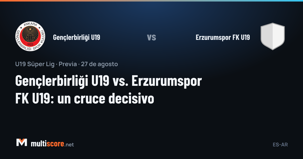 Gençlerbirliği U19 - Erzurumspor FK U19