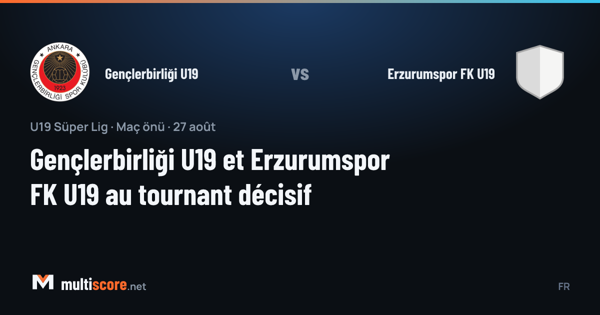 Gençlerbirliği U19 - Erzurumspor FK U19