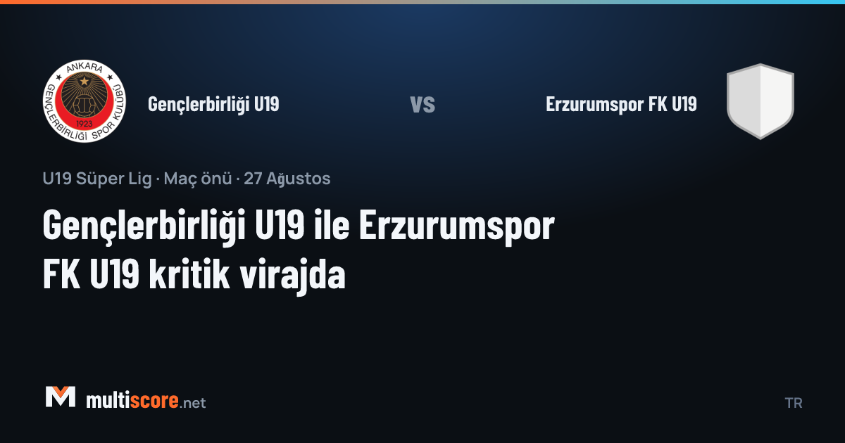 Gençlerbirliği U19 - Erzurumspor FK U19