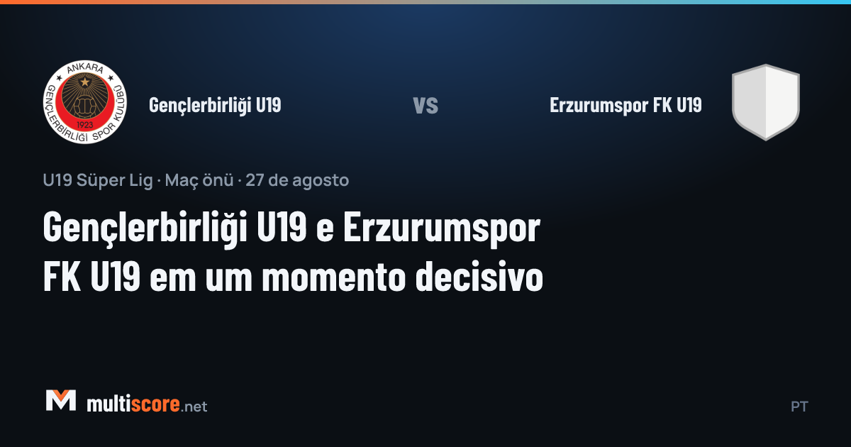 Gençlerbirliği U19 - Erzurumspor FK U19