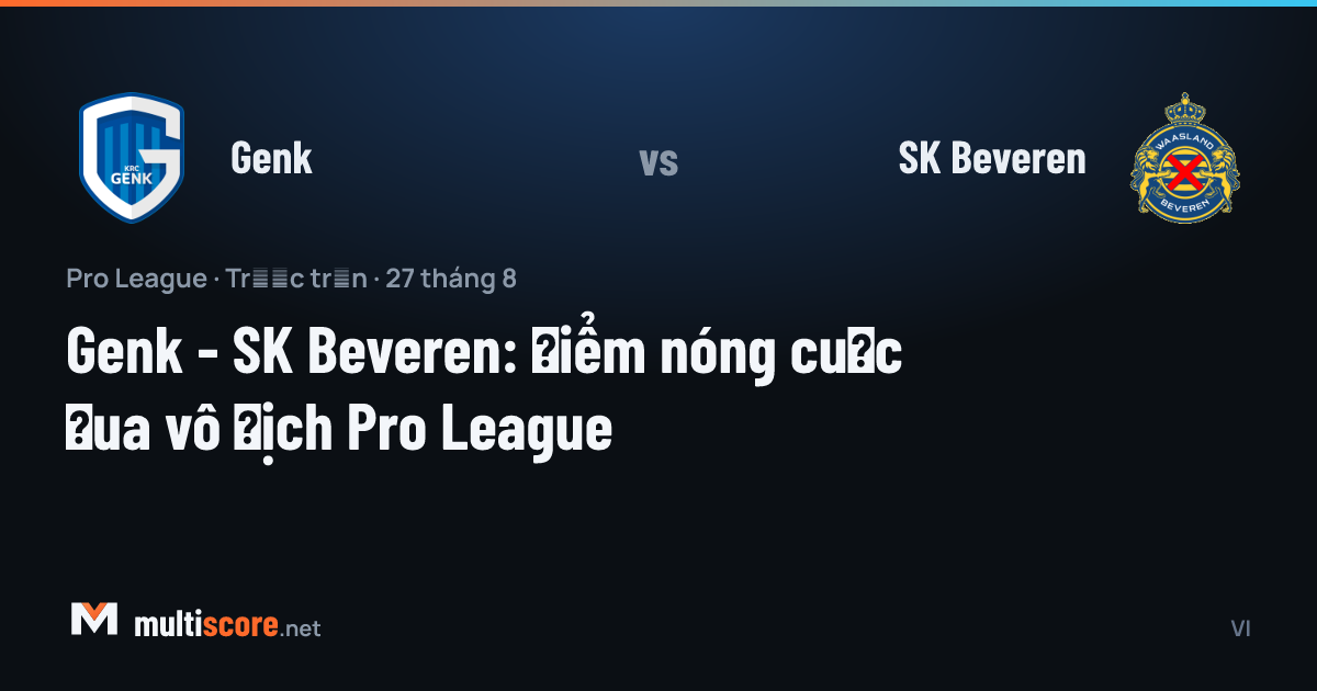 Genk - SK Beveren