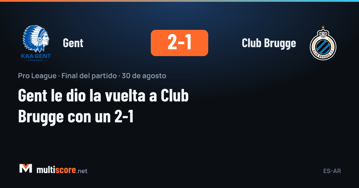 Gent, Club Brugge'u Pro League'de 2-1 mağlup etti