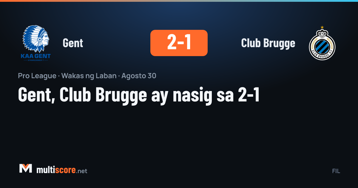 Gent, Club Brugge'u Pro League'de 2-1 mağlup etti