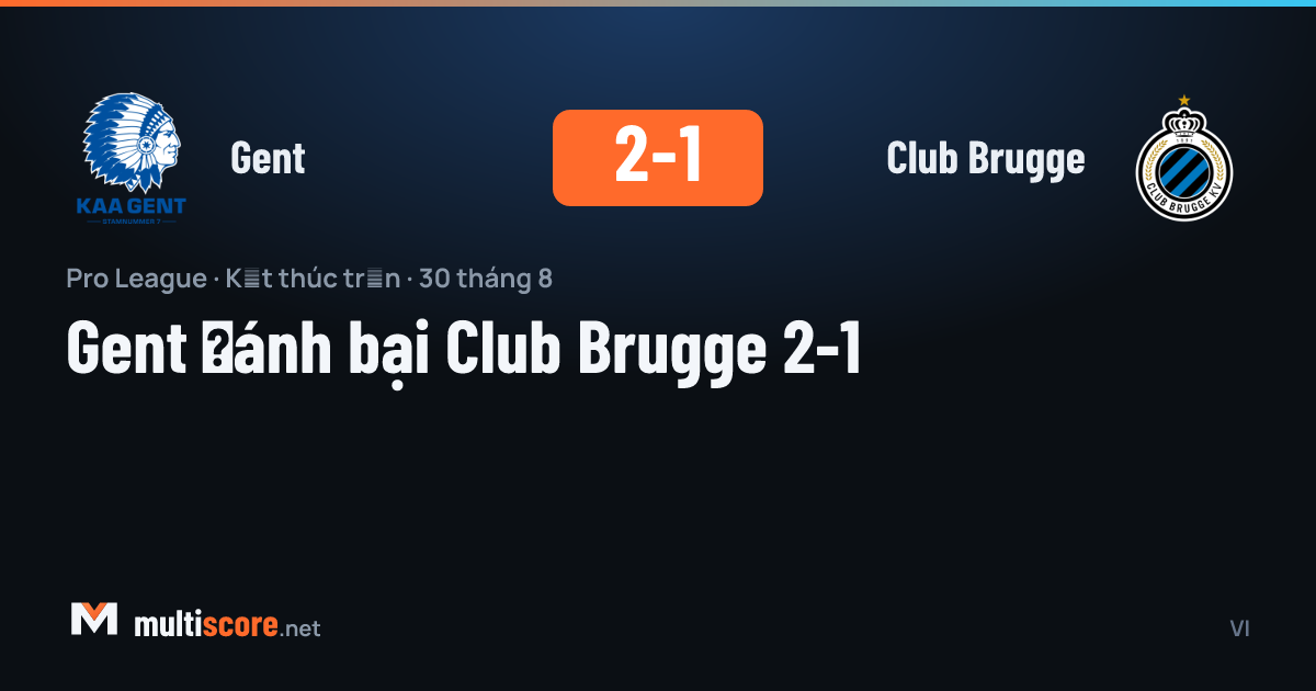 Gent, Club Brugge'u Pro League'de 2-1 mağlup etti