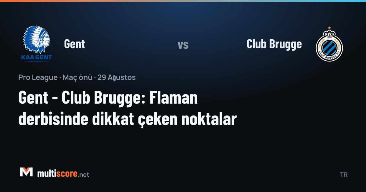 Gent - Club Brugge Pro League maçı öncesi iki takımın amblemleri