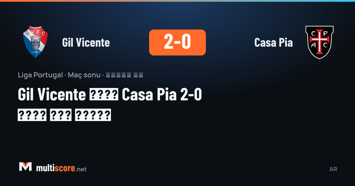 Gil Vicente ile Casa Pia arasındaki Liga Portugal maçından bir kare
