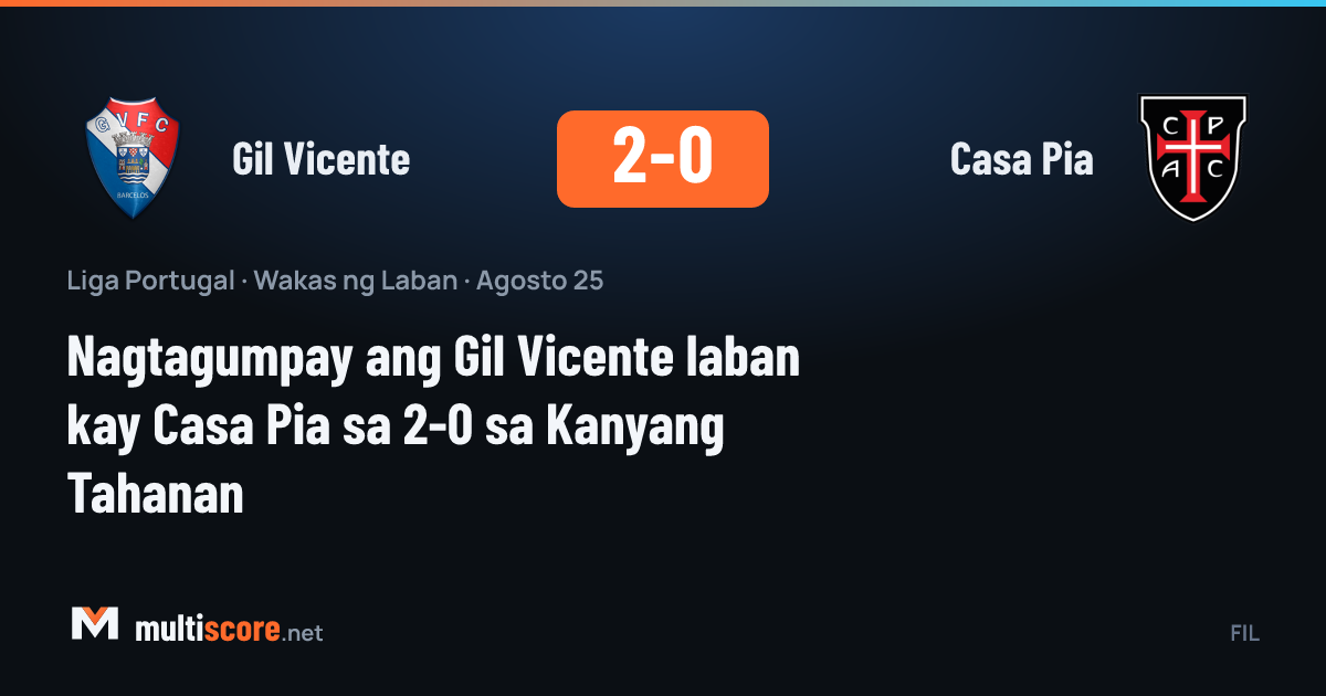 Gil Vicente ile Casa Pia arasındaki Liga Portugal maçından bir kare