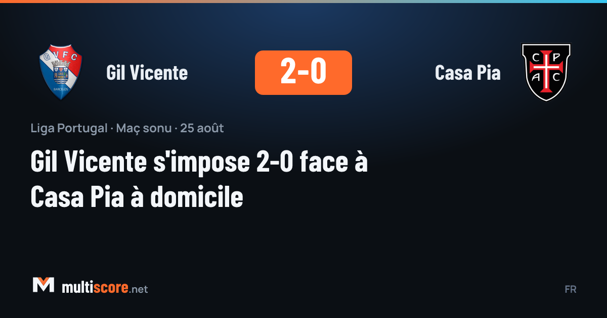 Gil Vicente ile Casa Pia arasındaki Liga Portugal maçından bir kare
