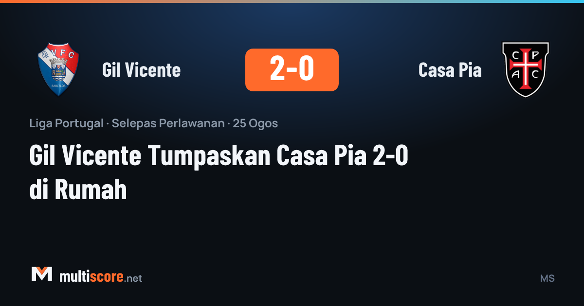 Gil Vicente ile Casa Pia arasındaki Liga Portugal maçından bir kare