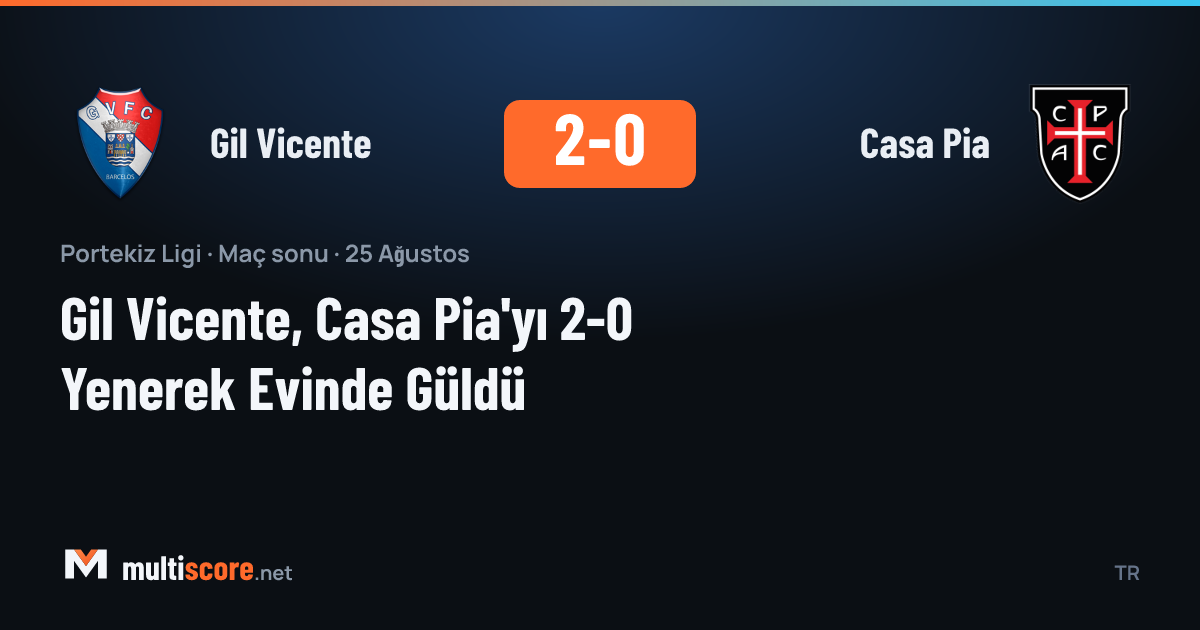 Gil Vicente ile Casa Pia arasındaki Liga Portugal maçından bir kare