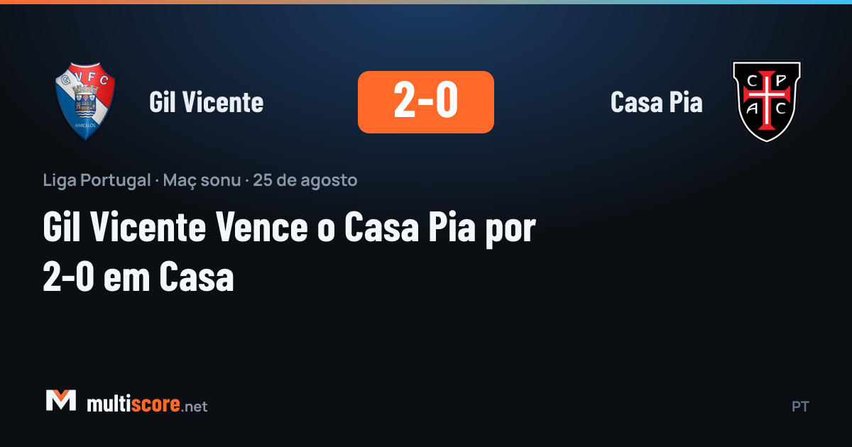 Gil Vicente ile Casa Pia arasındaki Liga Portugal maçından bir kare