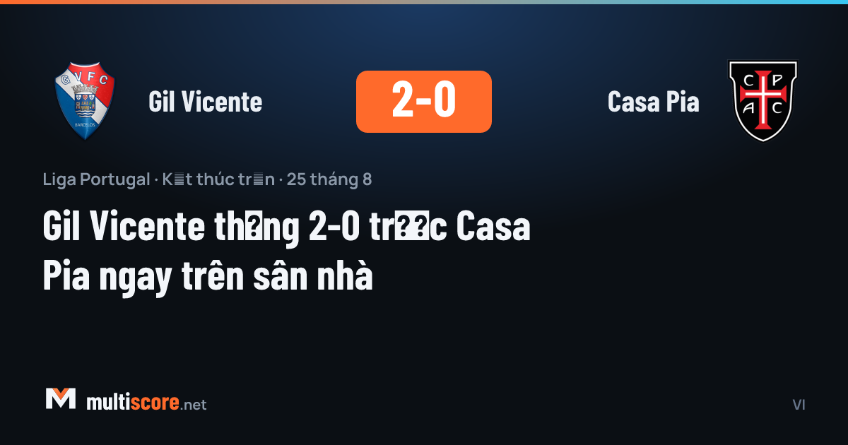 Gil Vicente ile Casa Pia arasındaki Liga Portugal maçından bir kare