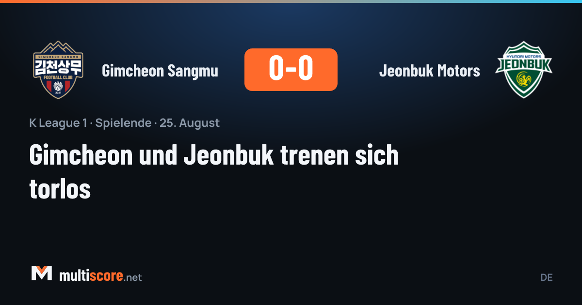 Gimcheon Sangmu - Jeonbuk Motors
