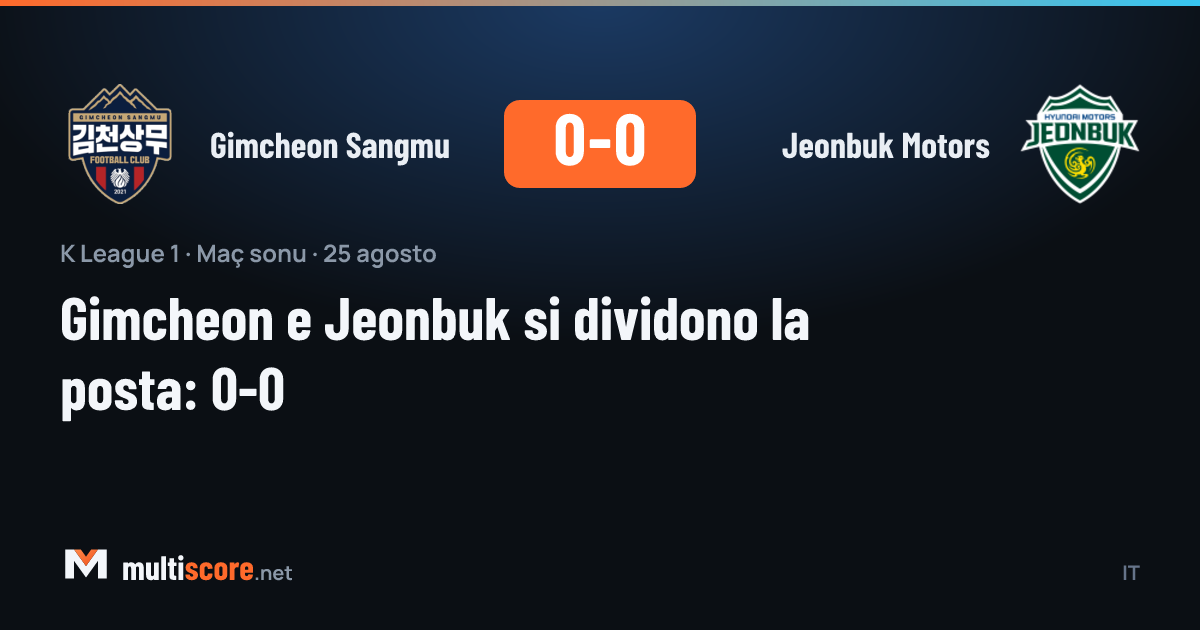 Gimcheon Sangmu - Jeonbuk Motors