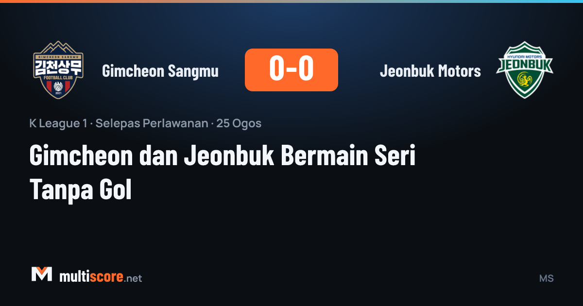 Gimcheon Sangmu - Jeonbuk Motors