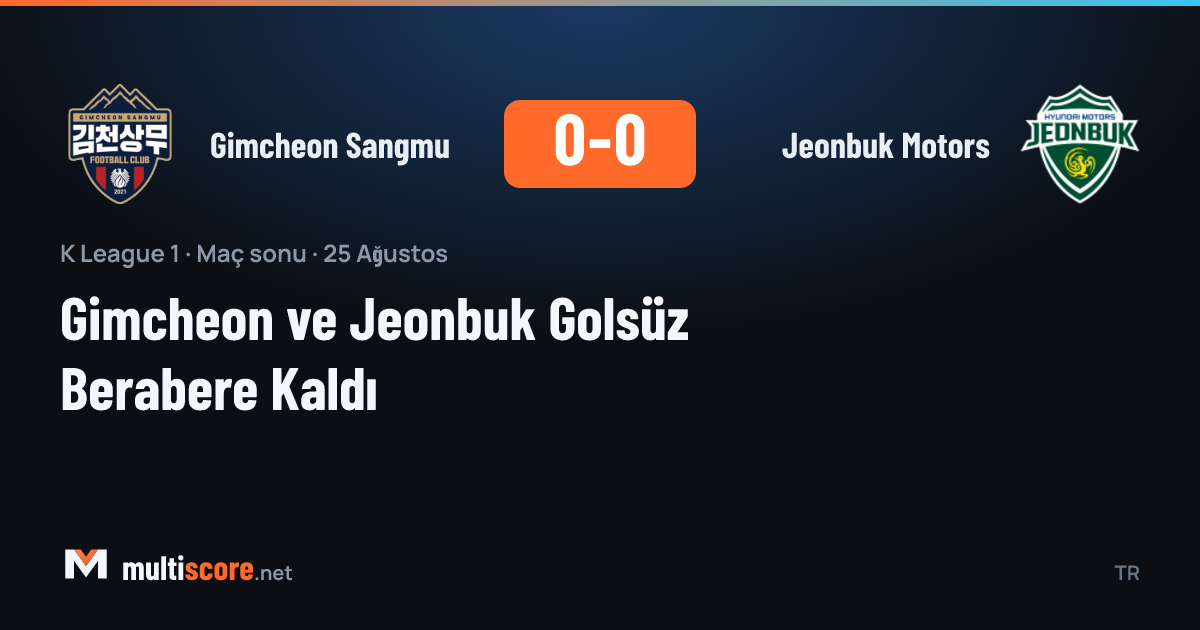 Gimcheon Sangmu - Jeonbuk Motors