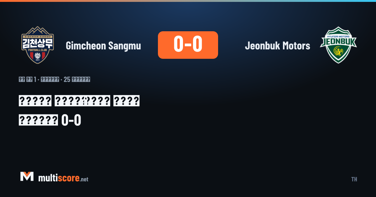 Gimcheon Sangmu - Jeonbuk Motors