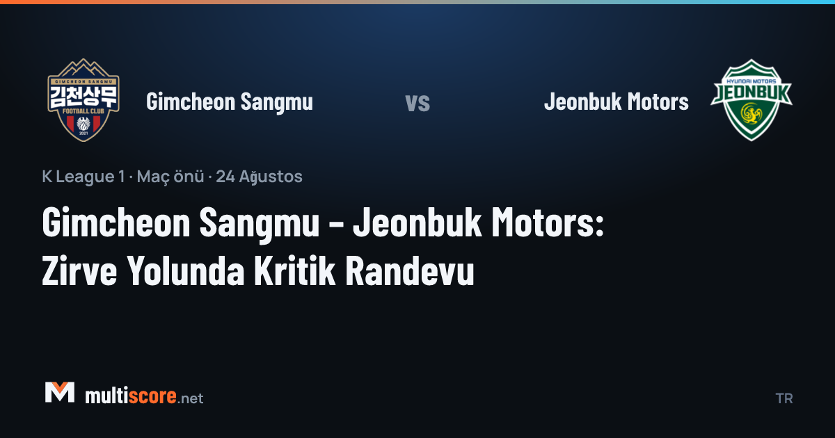 Gimcheon Sangmu ve Jeonbuk Motors futbolcuları K League 1 maçında mücadele ediyor