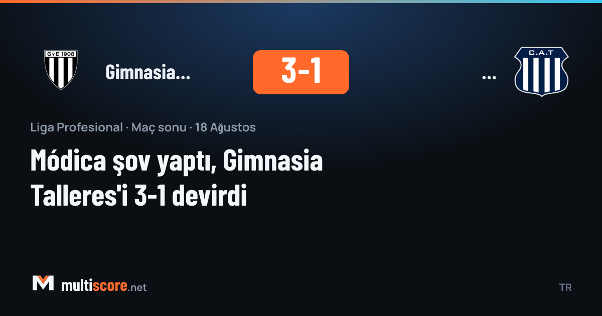 Agustín Módica, Gimnasia y Esgrima Mendoza formasıyla gol sevinci yaşıyor