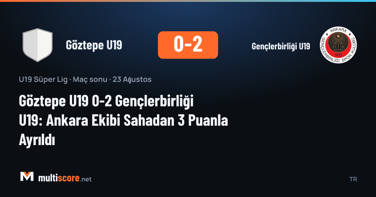 Göztepe U19 - Gençlerbirliği U19