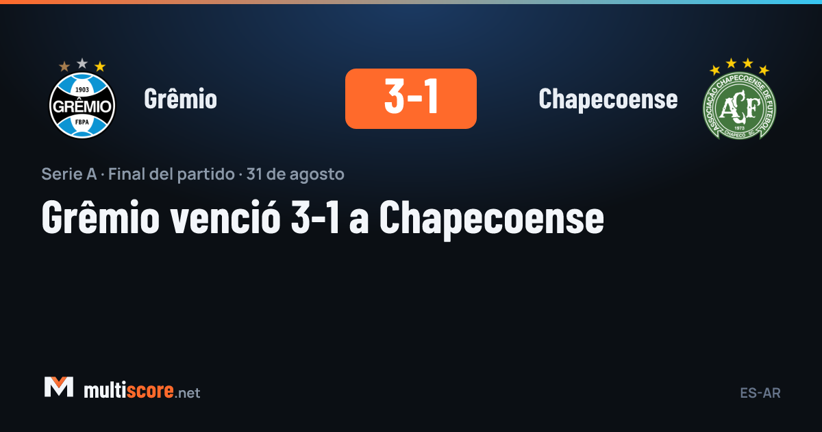 Grêmio - Chapecoense Série A maçı