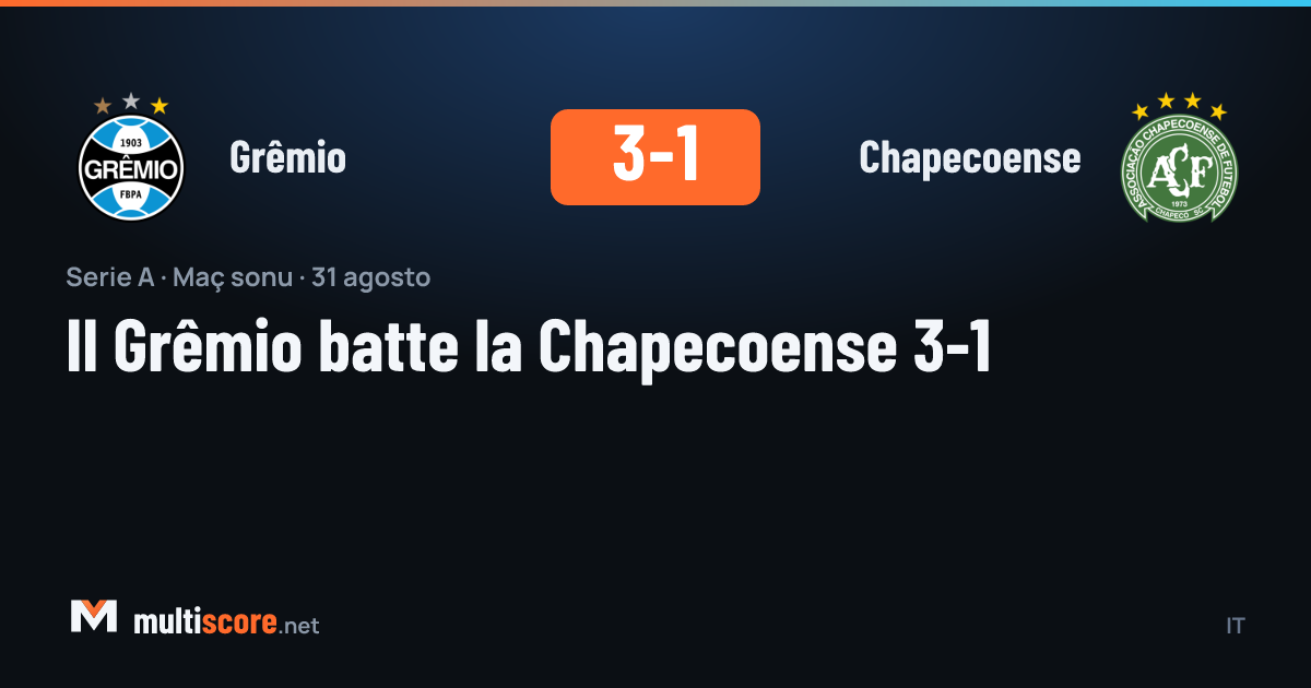 Grêmio - Chapecoense Série A maçı