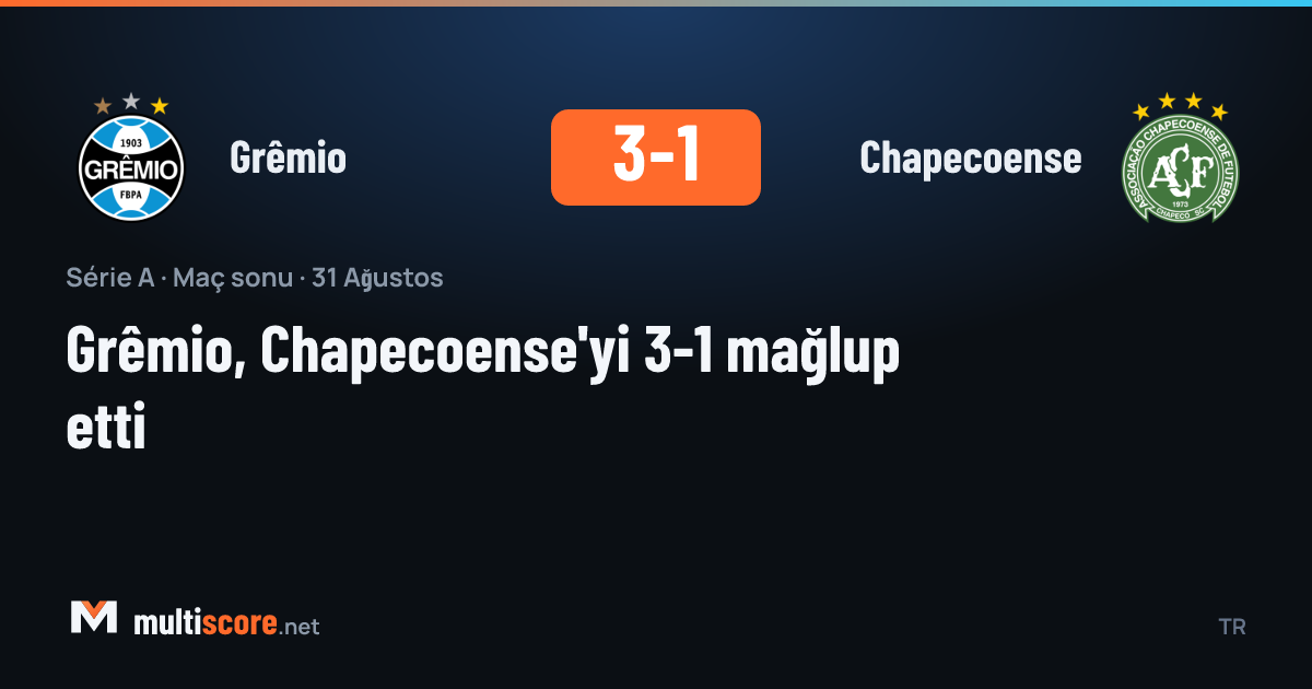 Grêmio - Chapecoense Série A maçı