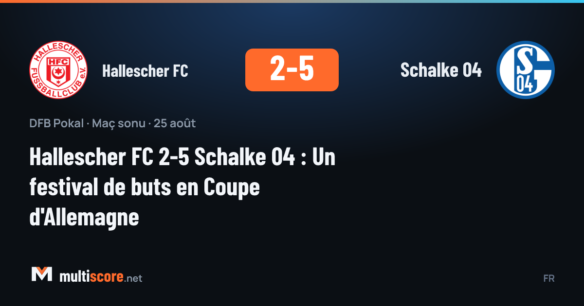 DFB Pokal maçında Hallescher FC ve Schalke 04 oyuncuları mücadele ediyor
