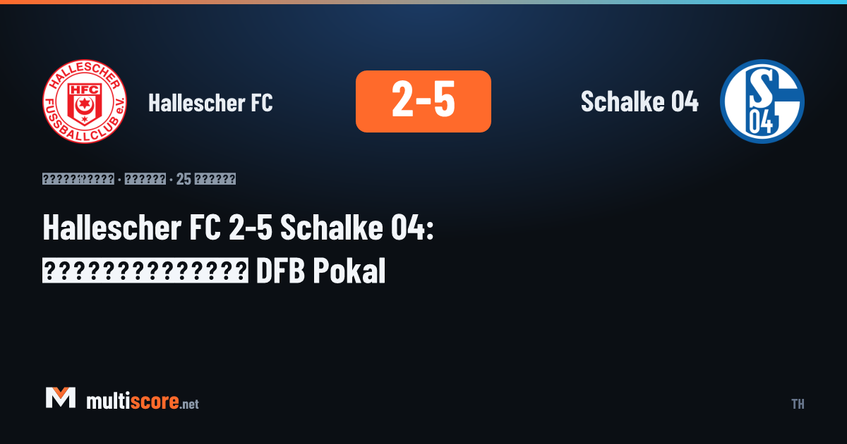 DFB Pokal maçında Hallescher FC ve Schalke 04 oyuncuları mücadele ediyor