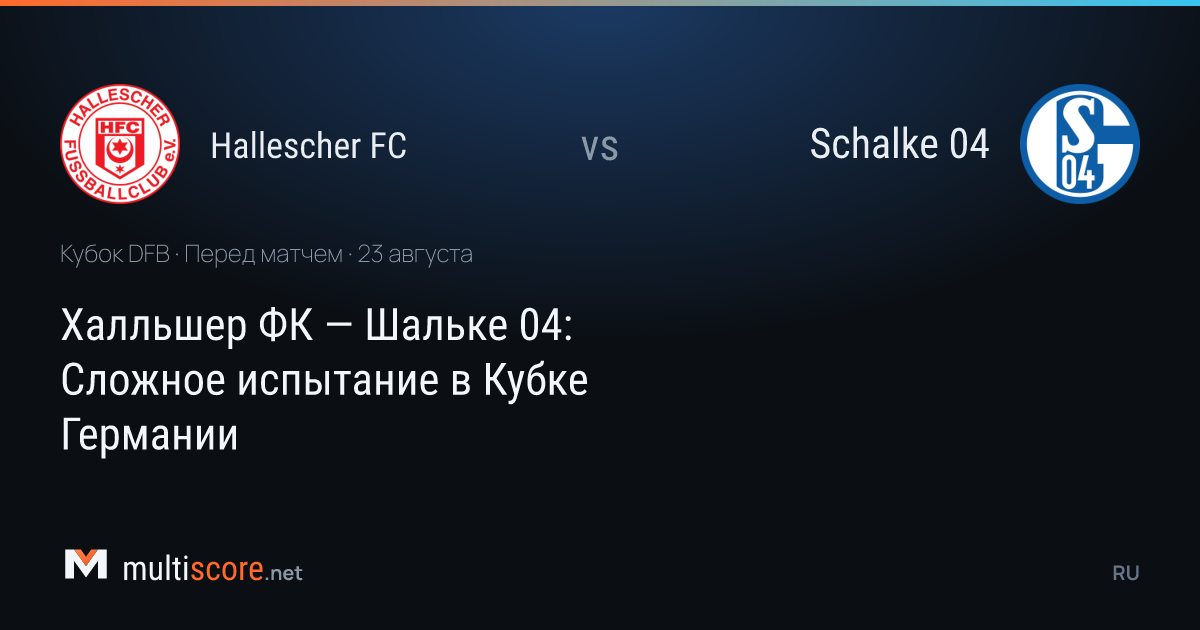 Hallescher FC ve Schalke 04 oyuncuları DFB Pokal maçı öncesi sahada